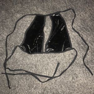 velvet black rave top